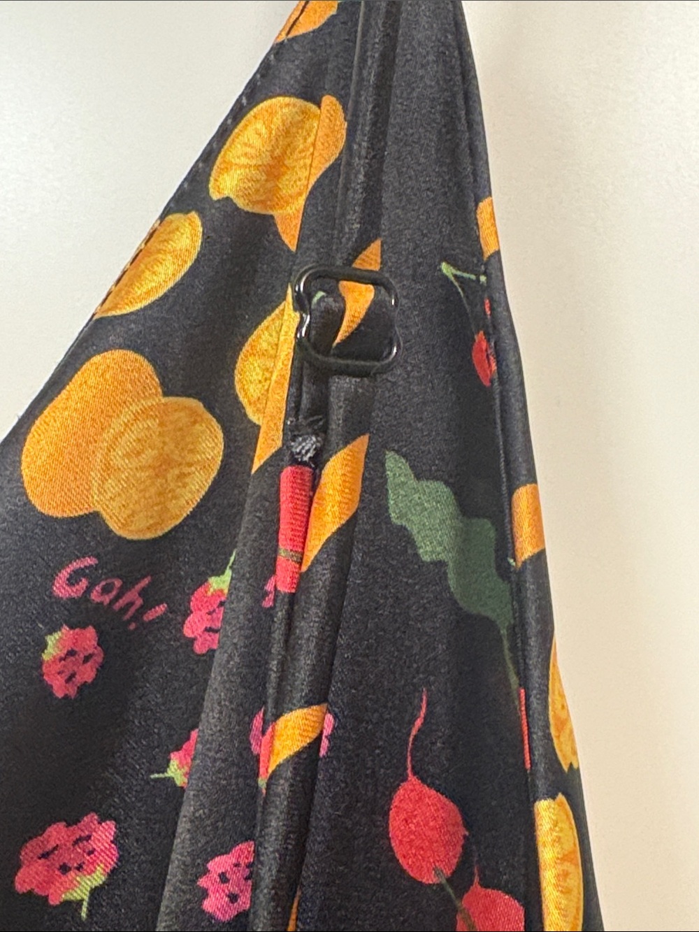 NWT Lisa Says Gah Black Fruit-Print Slip Midi Dress 3XL - Picture 7 of 12